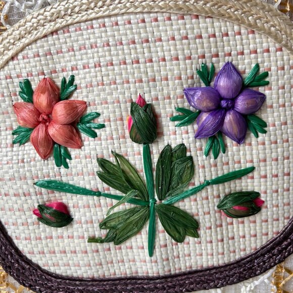 Vintage Woven Lacy Tote Bag - Picture 2 of 6